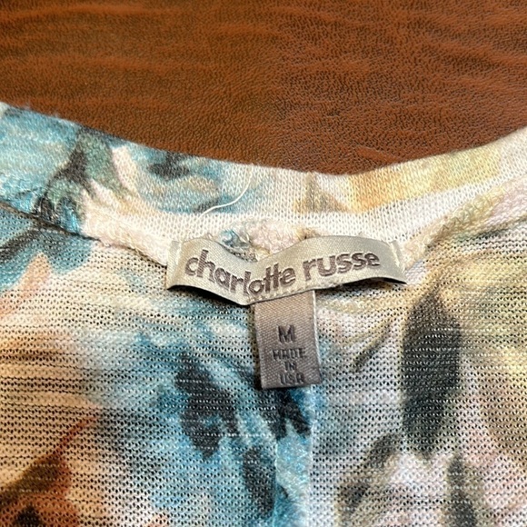 CHARLOTTE RUSSE Floral “Forever Young” Tank Top Size M - Picture 6 of 7